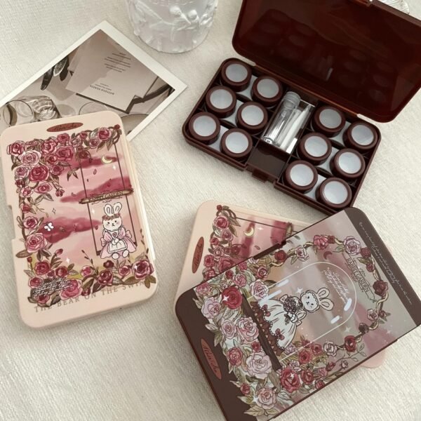 Rose Rabbit Garden 6-in-1 Lens Case - Portable Travel Kit