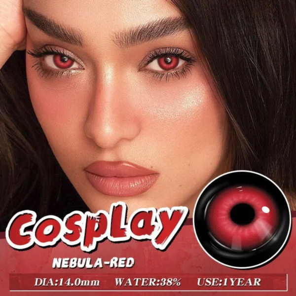 Cosplay Nebula Red 14.0mm 1 Pair | 1 Year