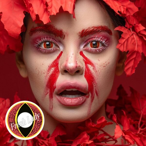 Halloween Cat Eyes Red Contact Lens